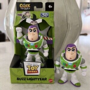 Mattel Click Figs Toy Story Buzz Lightyear Green White 3.5" Action Figure New
